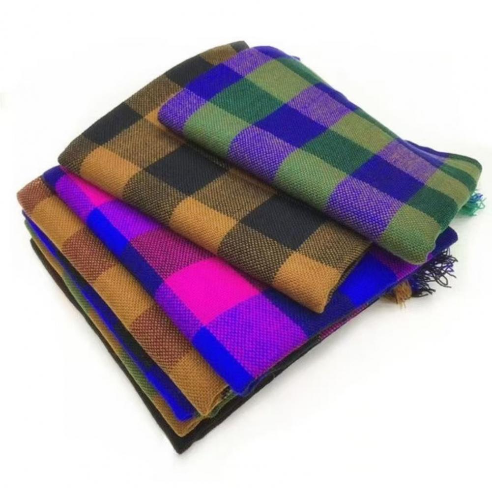 Wool Scarf Men - 2025 Yün Kare Atkı Püsküllü Dekorasyon