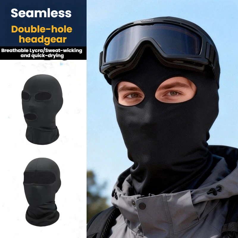 Balaclava Ski Mask - Siyah Tam Yüz Deliksiz Örtü Şapka