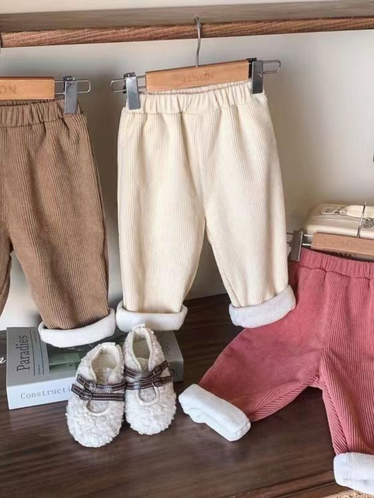 Corduroy Pant Warm - Sonbahar Kış Polar Astarlı Kadife Düz