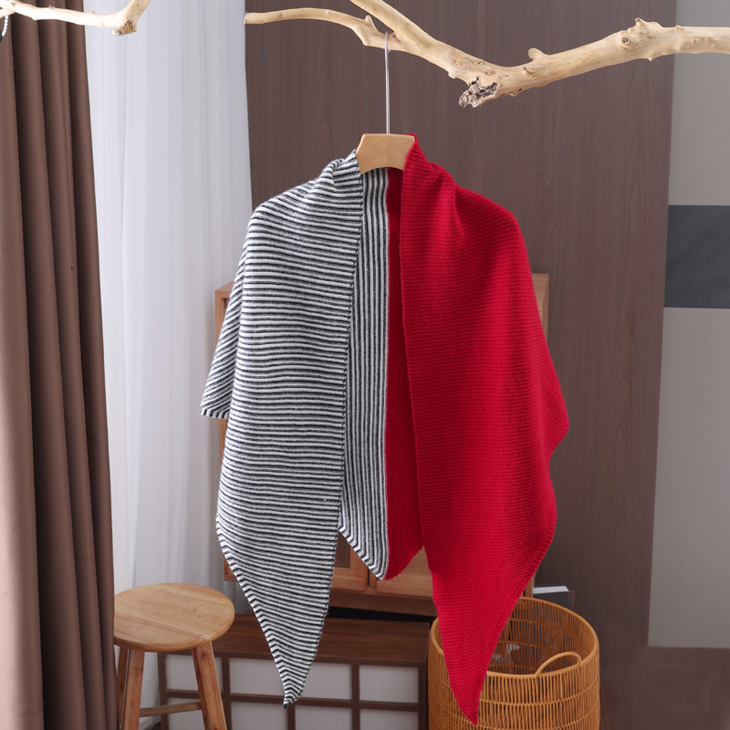 Wool Scarf Men - Sonbahar ve Kış Yünlü Örgü Üçgen
