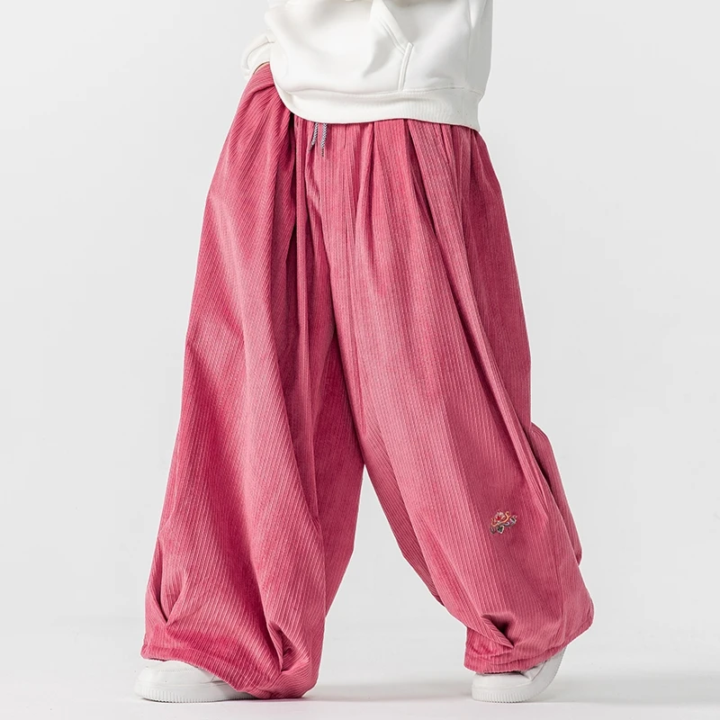 Corduroy Pant Warm - Erkekler Kadife Geniş Bacak Pantolon Erkekler