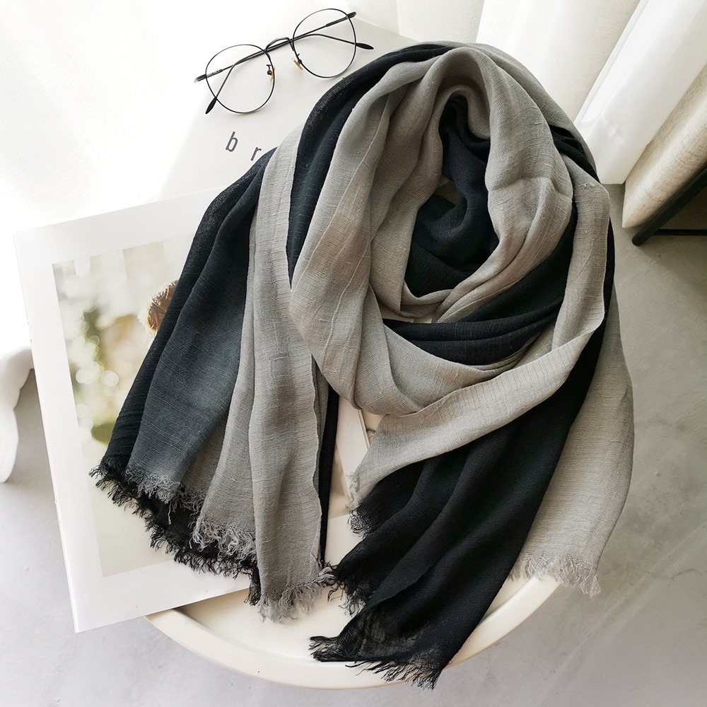 Shawl Wrap Winter - Japon Tarzı Unisex Pamuk Keten Eşarp