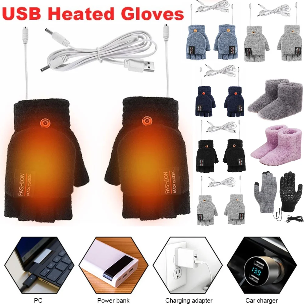 Touch Screen Gloves - USB elektrikli ısıtmalı eldiven kış açık