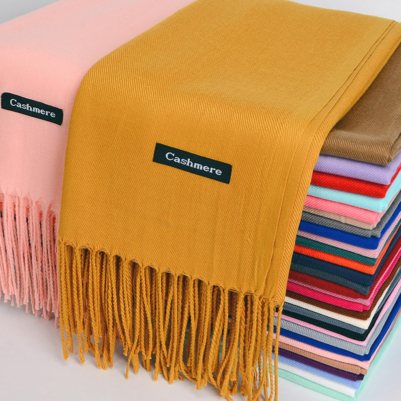 Cashmere Pashmina Wrap - Çok amaçlı İmitasyon Kaşmir Eşarp Fırçalanmış