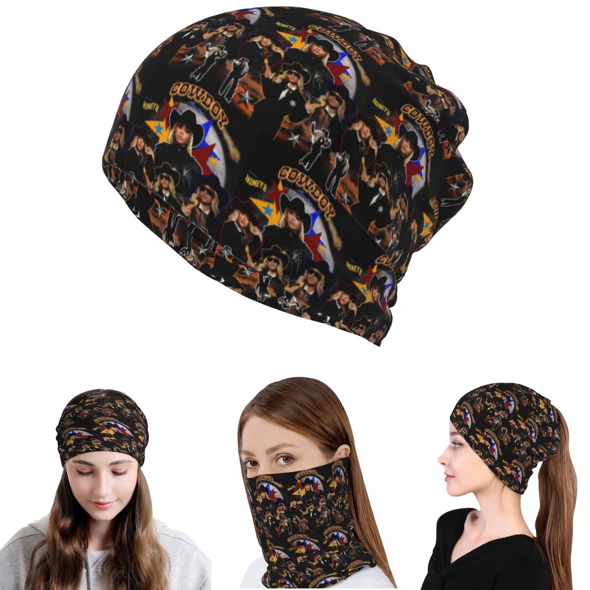 Knit Beanie Hat Warm - Kovboy Carter Beyonce Yeni Albüm Bandana