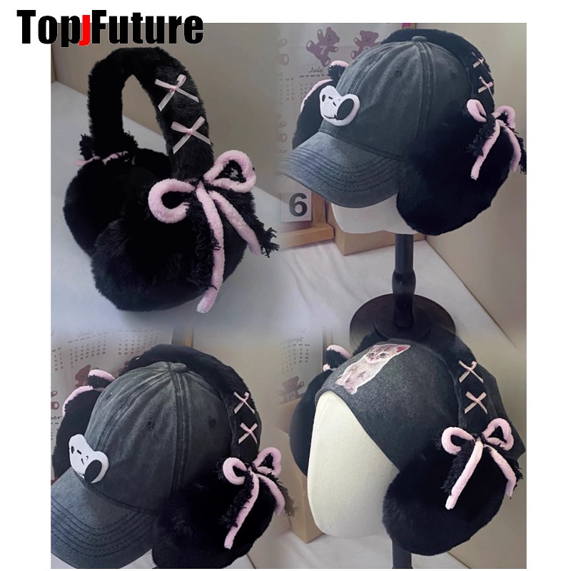 Earmuffs Foldable - Harajuku Y2k Sevimli Tatlı Lolita Yay