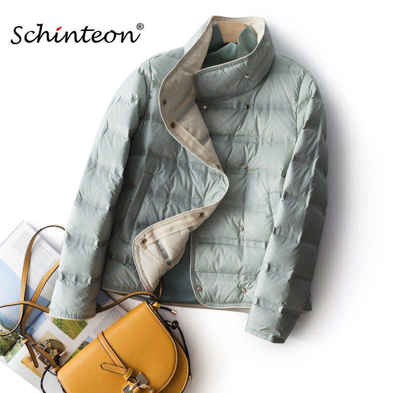 Down Jacket Packable - Schinteon Kadın Ultralight Aşağı Ceket Basit