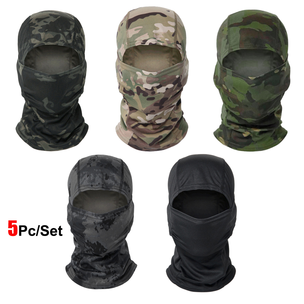 Balaclava Ski Mask - 5 Adet Camo Balaclava Tam Yüz