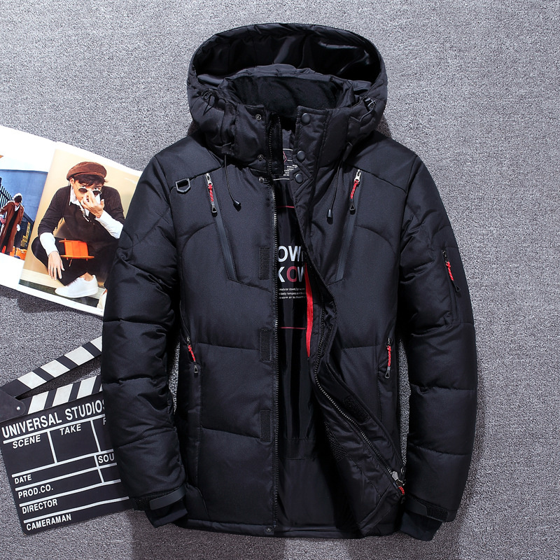 Down Jacket Packable - -20 derece kış giyim erkekler, beyaz