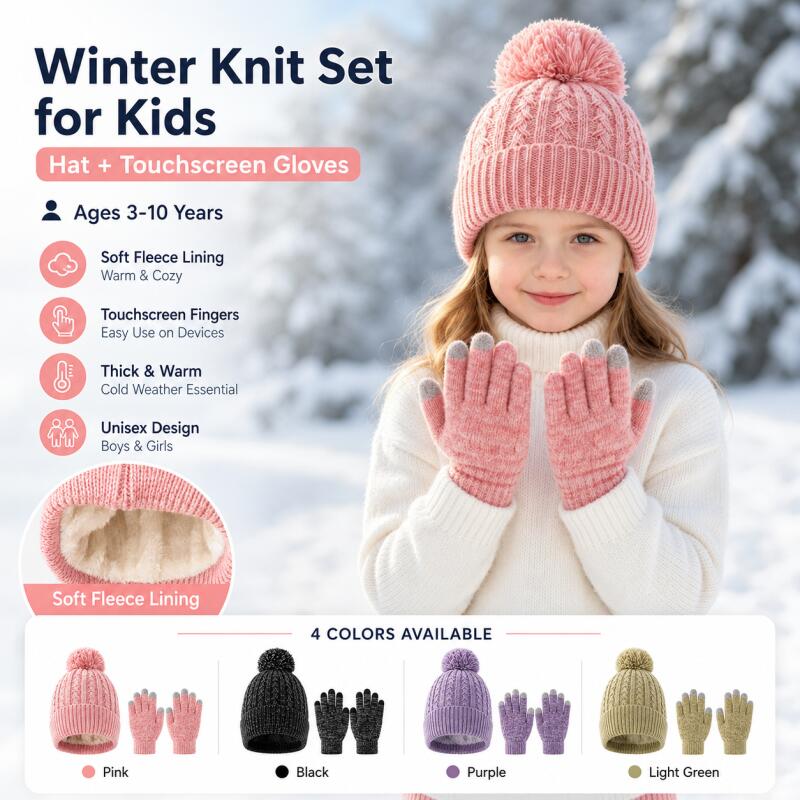 Çocuklar Kış Örgü Şapka Dokunm - Touch Screen Gloves incelemesi ve fiyatı