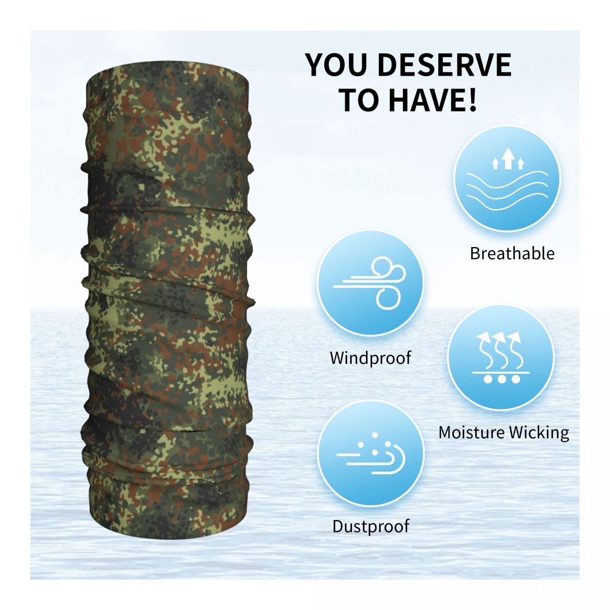 Özel Flecktarn Camo Bandana Bo - Neck Gaiter Fleece incelemesi ve fiyatı