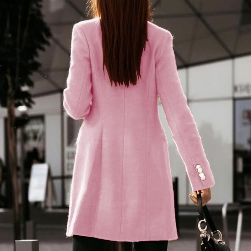 652F Bayan Sonbahar Kış Yün Mo - Wool Coat Peacoat incelemesi ve fiyatı