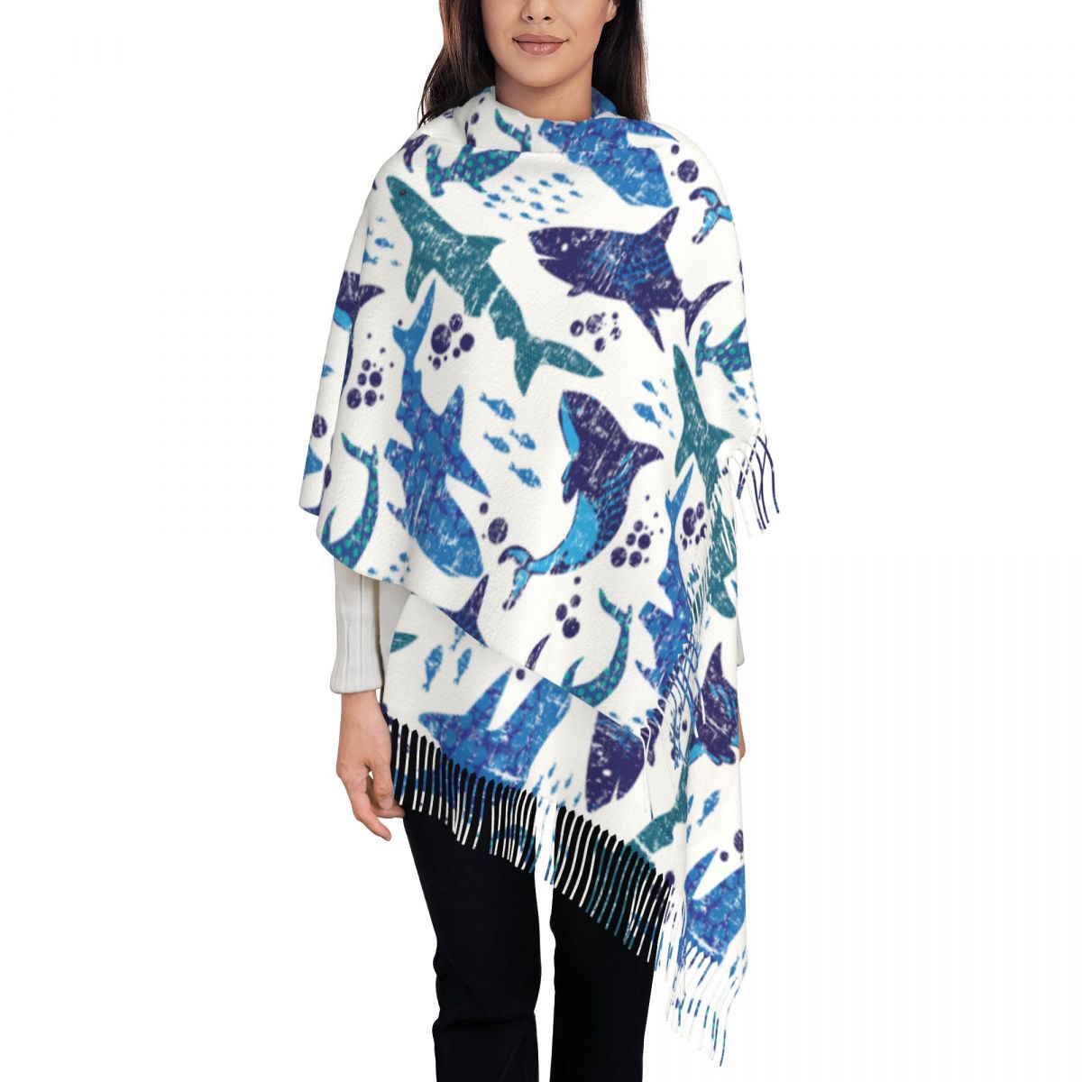 Köpekbalığı Sualtı Dünyası Oky - Shawl Wrap Winter incelemesi ve fiyatı