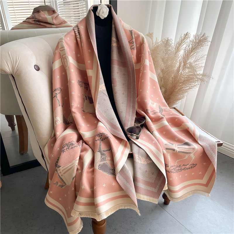 Lüks At Baskı Kalın Kaşmir Bat - Cashmere Pashmina Wrap incelemesi ve fiyatı