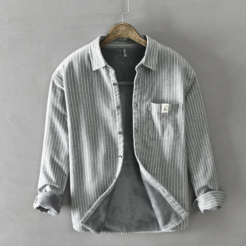Erkekler Kış Moda Polar Astarl - Flannel Shirt Lined incelemesi ve fiyatı