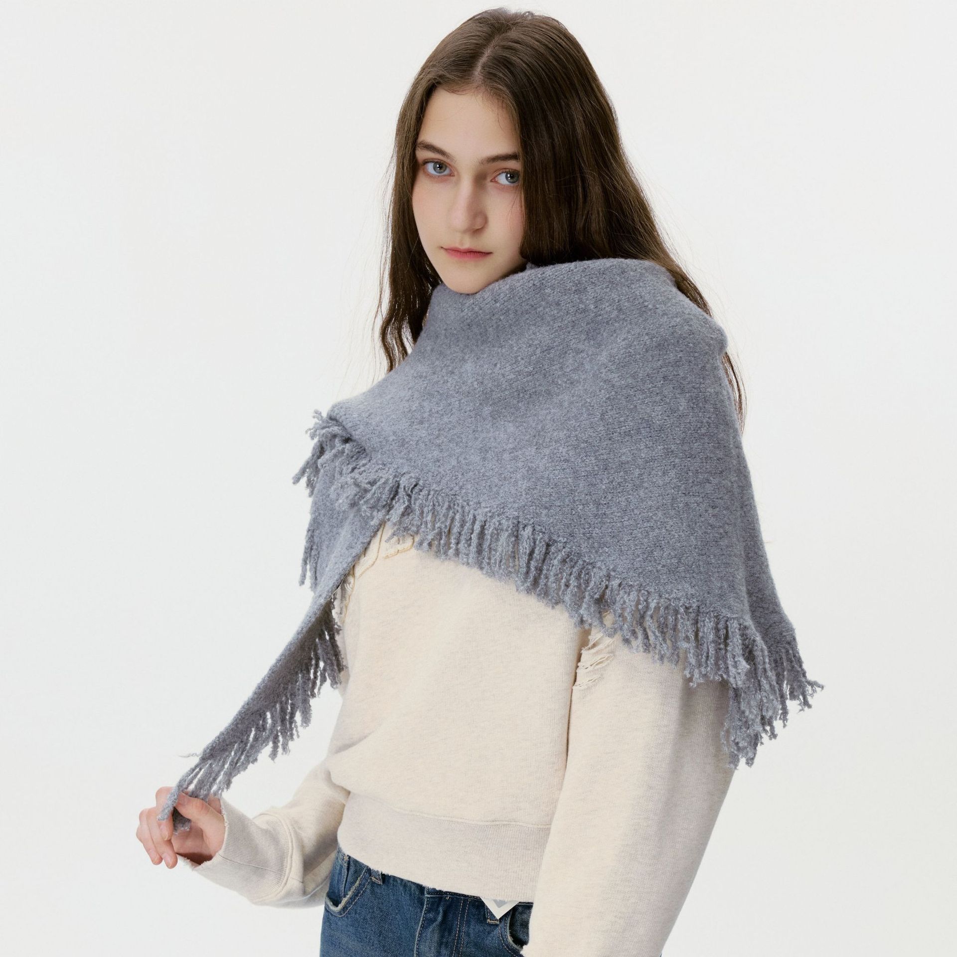 Kadınlar için Yumuşak Yün Örme - Shawl Wrap Winter incelemesi ve fiyatı