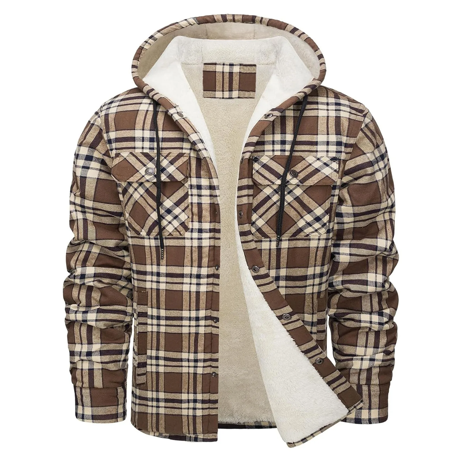 Kalın Sıcak Flanel Kapşonlu Ce - Flannel Shirt Lined incelemesi ve fiyatı
