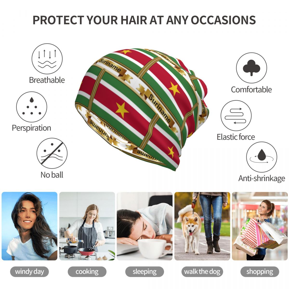 Surinam Bayrağı Ürünleri (N) B - Knit Beanie Hat Warm incelemesi ve fiyatı