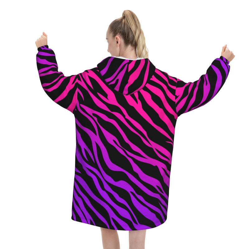 Zebra Desenli Giyilebilir Batt - Sherpa Hoodie Fleece incelemesi ve fiyatı