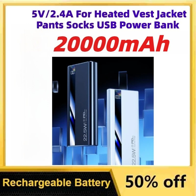 10000-20000mAh 5V/2.4A Taşınab - Heated Vest Battery incelemesi ve fiyatı