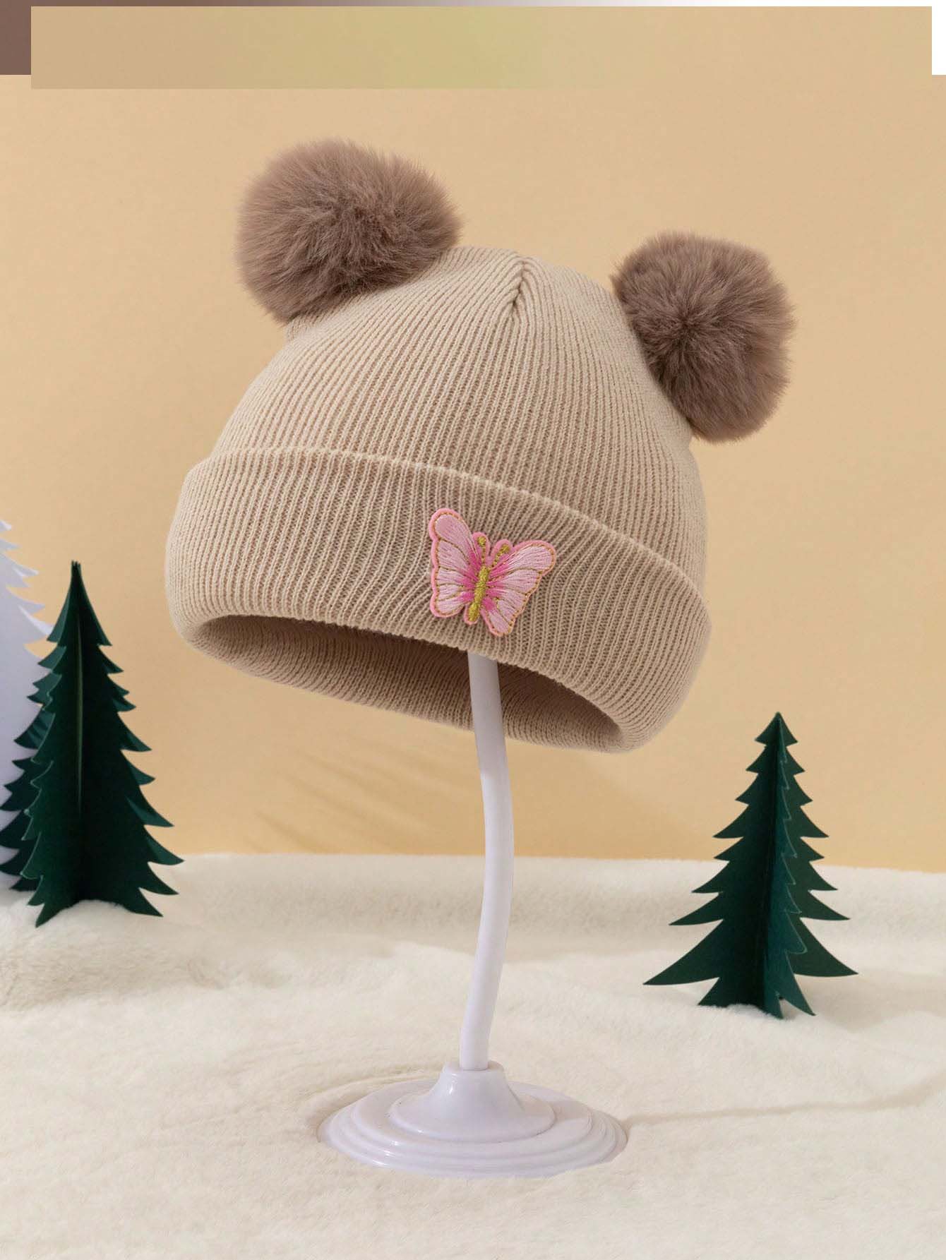 3 Adet Unisex Çocuklar Çift Po - Knit Beanie Hat Warm incelemesi ve fiyatı