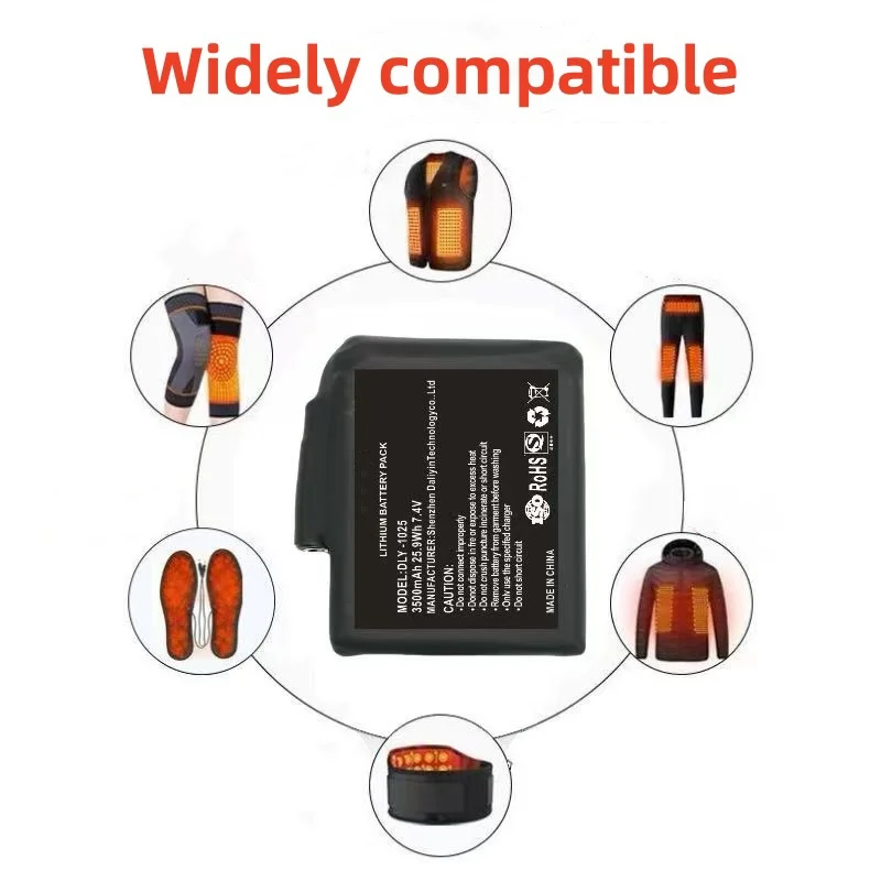 Yeni Yüksek Kaliteli7.4 V, 500 - Heated Vest Battery incelemesi ve fiyatı
