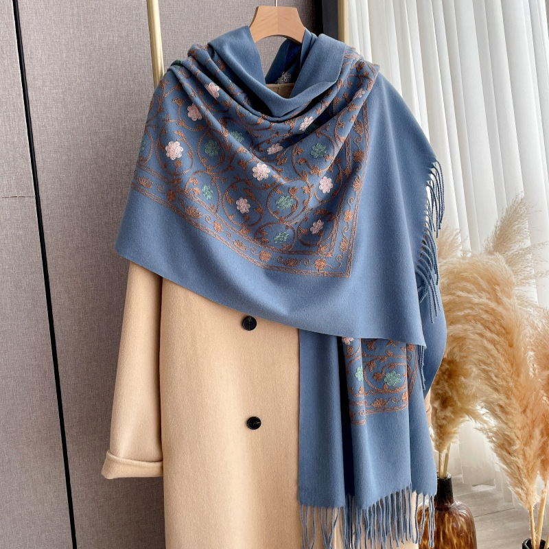 2025 Yeni İşlemeli Kaşmir Eşar - Cashmere Pashmina Wrap incelemesi ve fiyatı