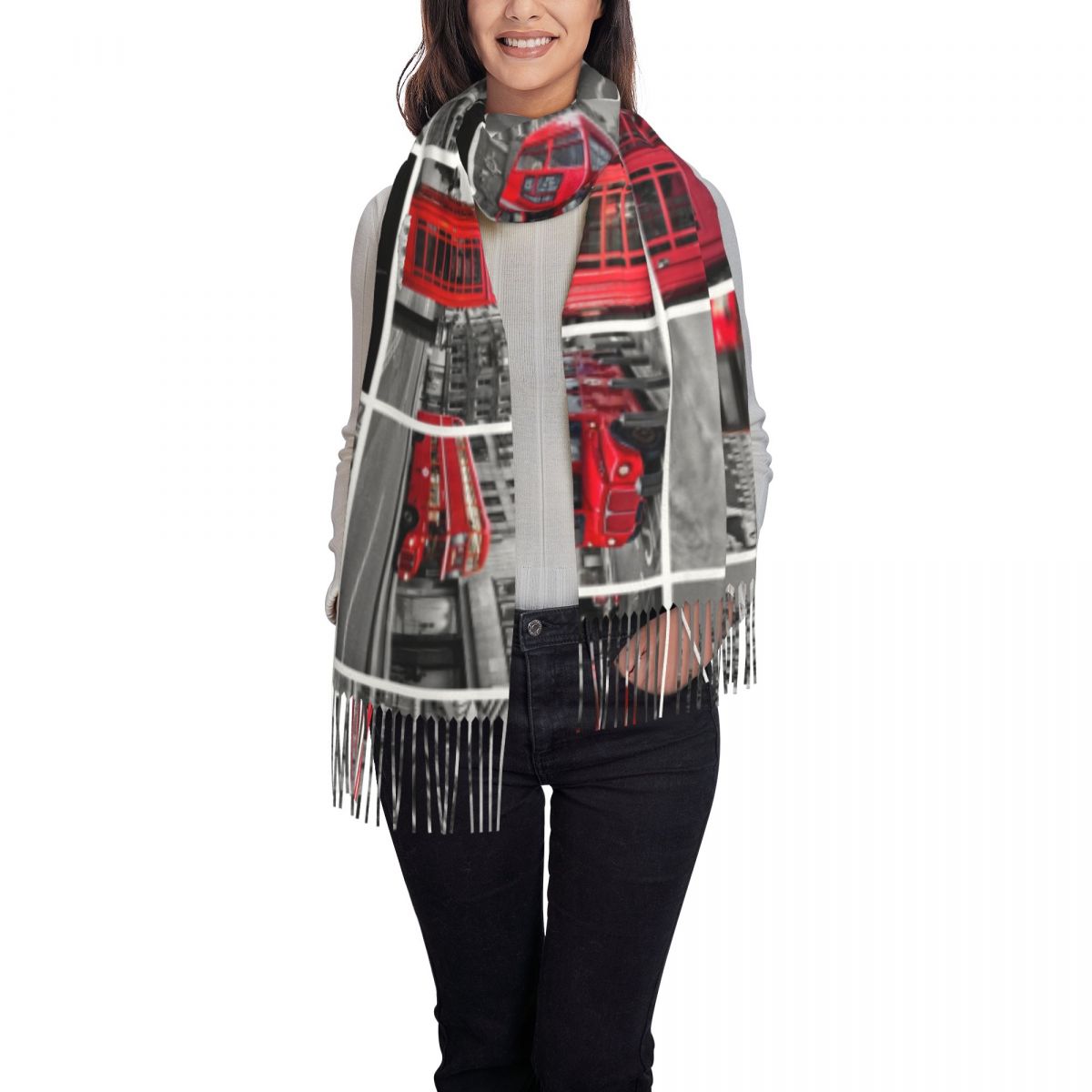 Püsküllü Kadın Atkısı, İngiliz - Shawl Wrap Winter incelemesi ve fiyatı