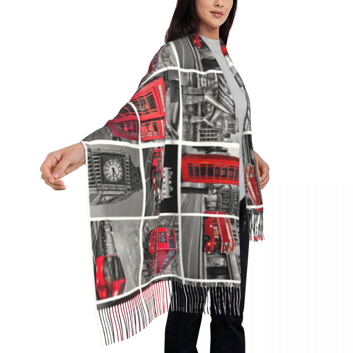 Püsküllü Kadın Atkısı, İngiliz - Shawl Wrap Winter incelemesi ve fiyatı
