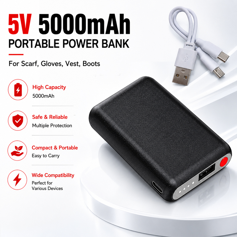 5V 5000mAh Isıtmalı Eldiven Ba - Heated Vest Battery incelemesi ve fiyatı