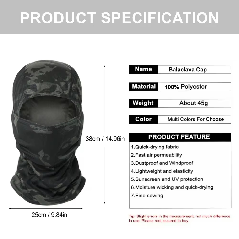 2026 Yeni 12 Renk Kamuflaj Bal - Balaclava Ski Mask incelemesi ve fiyatı