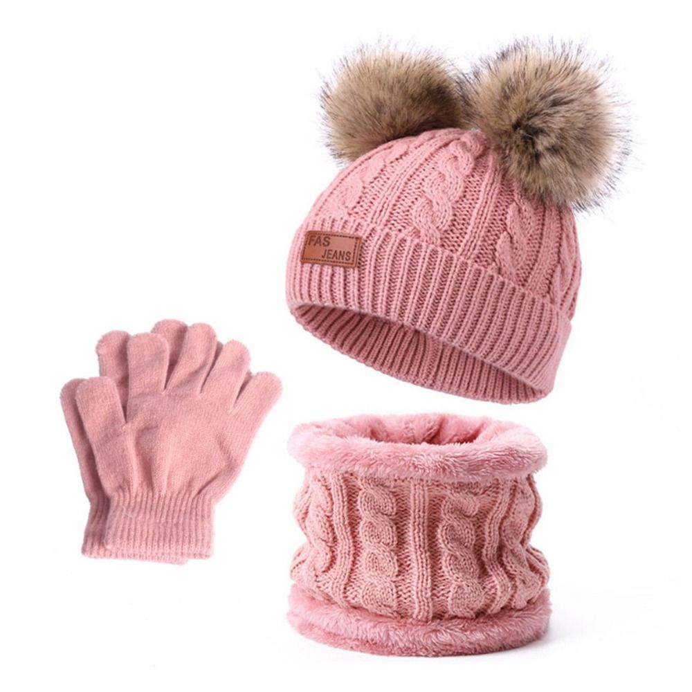 Düz Renk Bebek Şapka Eşarp Eld - Knit Beanie Hat Warm incelemesi ve fiyatı