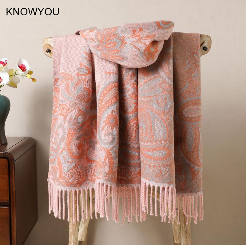 Çift Taraflı Jakarlı Sıcak Kaş - Cashmere Pashmina Wrap incelemesi ve fiyatı