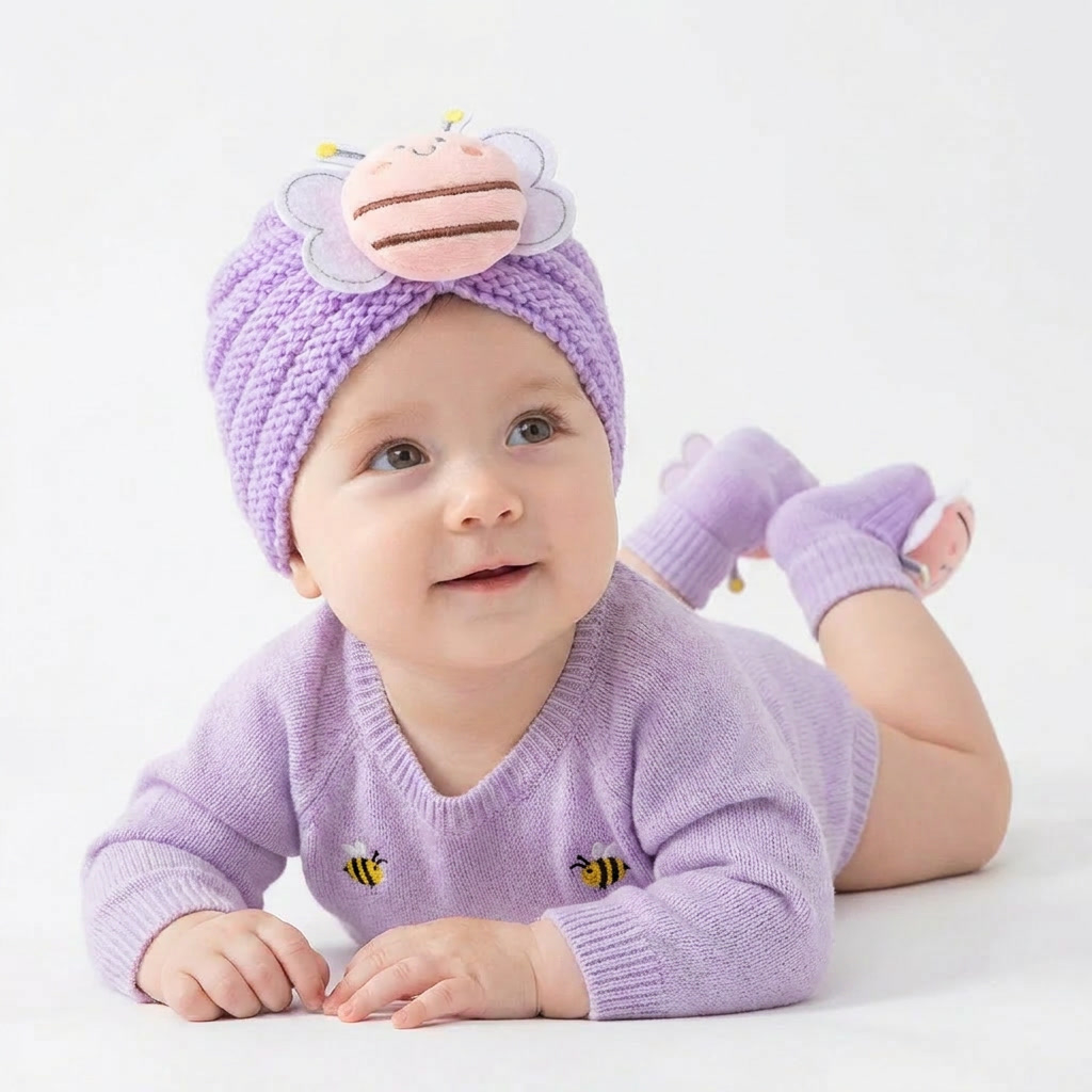 2'li Bebek Örgü Türban Şapka v - Knit Beanie Hat Warm incelemesi ve fiyatı